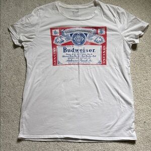 Budweiser Red and Blue Logo Tee